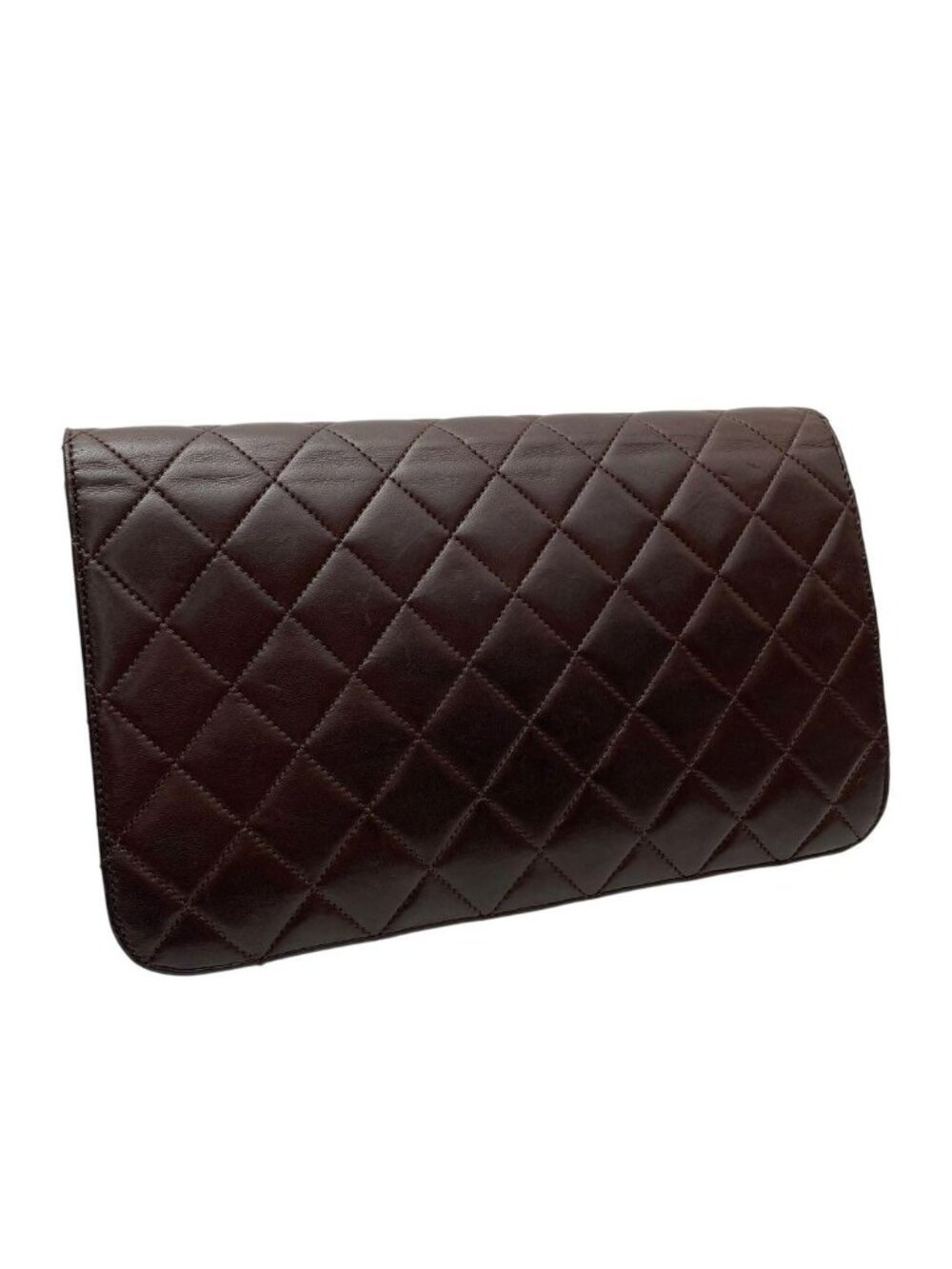 Chanel Quilted Lambskin Chain Shoulder Bag Flap Brown - Picture 2 of 10